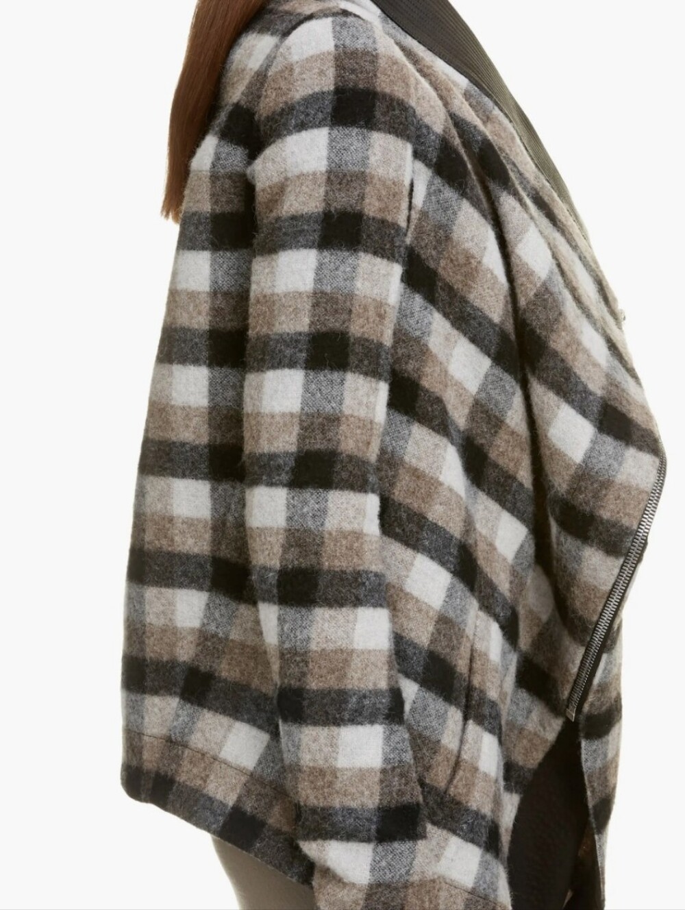 Rick Owens Exploder Check Drape Wool Jacket - Picture 2 of 13